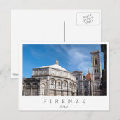 Carte Postale Duomo et baptistère, Florence, Italie (Devant / Derrière)