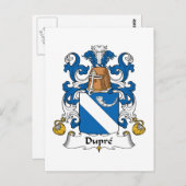 Carte Postale Dupre Family Crest (Devant / Derrière)