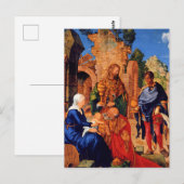 Carte Postale Durer - L'Adoration des Mages, (Devant / Derrière)