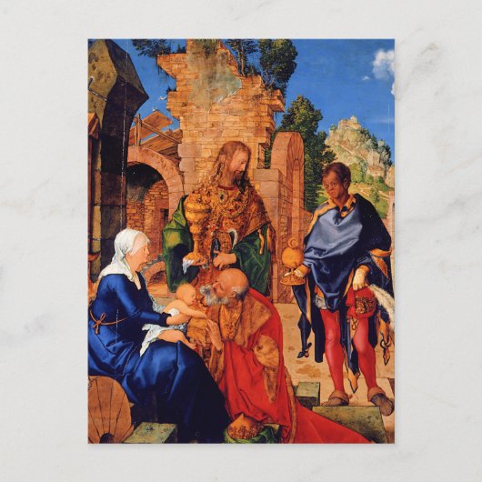 Carte Postale Durer - L'Adoration des Mages, (Devant)