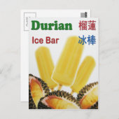 Carte Postale Durian Ice Bar Tropical Fruit Popsicle (Devant / Derrière)