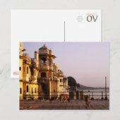 Carte Postale Dusk à Ganghaur Ghat, Udaipur, Rajasthan, Inde (Devant / Derrière)