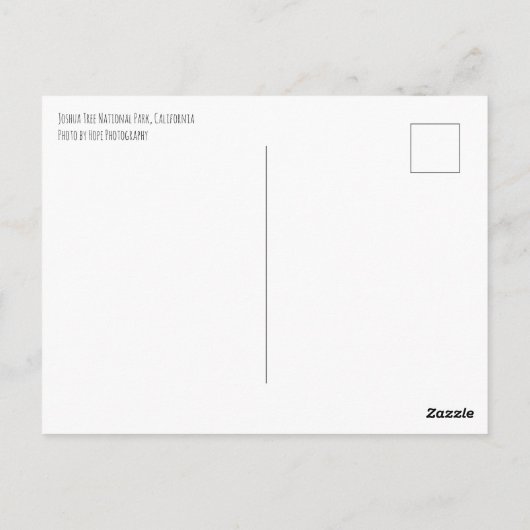 Carte Postale Dusk at Joshua Tree NP Postcard (Dos)