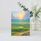 Carte Postale Dusk dans le champ de graminées (Debout devant)