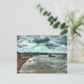 Carte Postale "Dusk descend sur Biarritz" (Debout devant)