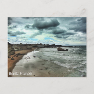 Carte Postale "Dusk descend sur Biarritz"