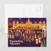 Carte Postale Dussehra Mysore Inde (Devant / Derrière)