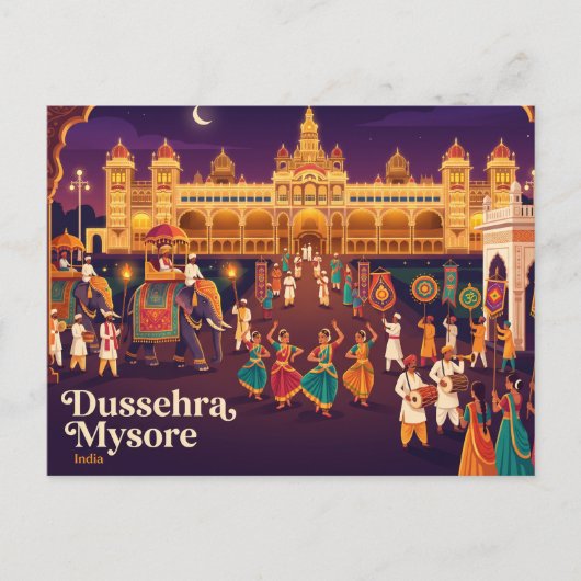 Carte Postale Dussehra Mysore Inde (Devant)