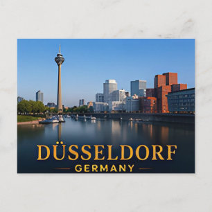 Carte Postale Dusseldorf Allemagne Destination de Voyage Moderne