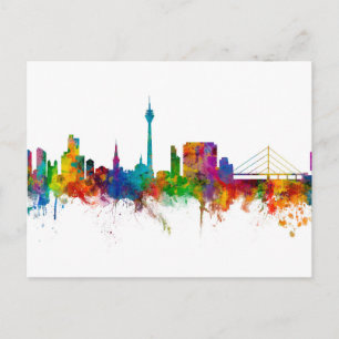 Carte Postale Düsseldorf Allemagne Skyline