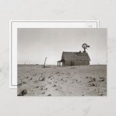 Carte Postale Dust Bowl Farm, 1938 (Devant / Derrière)