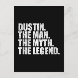 Carte Postale Dustin nom, Dustin L'Homme Le Mythe La Légende