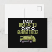 Carte Postale Dusting Car Garbage Man Garbage Collection Dust (Devant / Derrière)