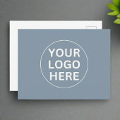 Carte Postale Dusty Blue l Logo de société professionnel Promoti