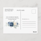 Carte Postale Dusty Blue Navy Champagne (Dos)