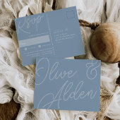 Carte Postale Dusty Blue | Script Watermark Meice Choice RSVP