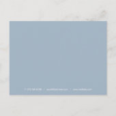 Carte Postale Dusty Blue Silver Heart Script Merci d'affaires (Dos)