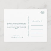 Carte Postale Dusty Boho | Merci Mariage vert (Dos)