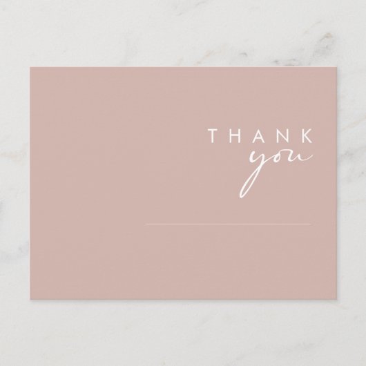 Carte Postale Dusty Boho | Merci Rose et Mariage violet (Devant)