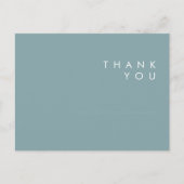 Carte Postale Dusty Boho | Remerciements de mariage bleu et vert (Devant)