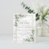 Carte Postale Dusty Botanical Green Retard Or Date (Debout devant)