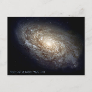 Carte Postale Dusty Spiral Galaxy NGC 4414