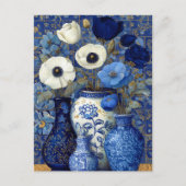 Carte Postale Dutch Blue Floral Still Life (Devant)