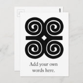 Carte Postale Dwennimmen - Force et Humilité Symbole Adinkra (Devant / Derrière)