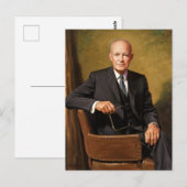 Carte Postale Dwight Eisenhower Président Portrait de la Maison (Devant / Derrière)