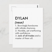 Carte Postale Dylan name, Editable name, Custom name (Devant / Derrière)