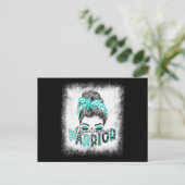 Carte Postale Dysautonomia Bleached Warriia Messy Bun Turquoise (Debout devant)