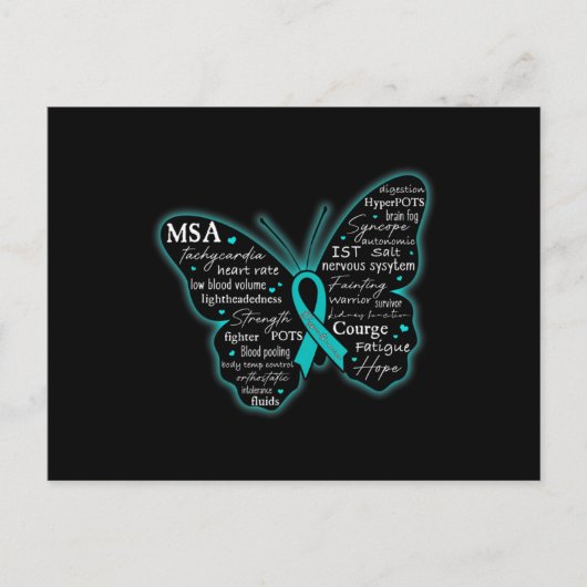 Carte Postale Dysautonomia Sensibilisation POTS HyperPOTS NCS Mo (Devant)