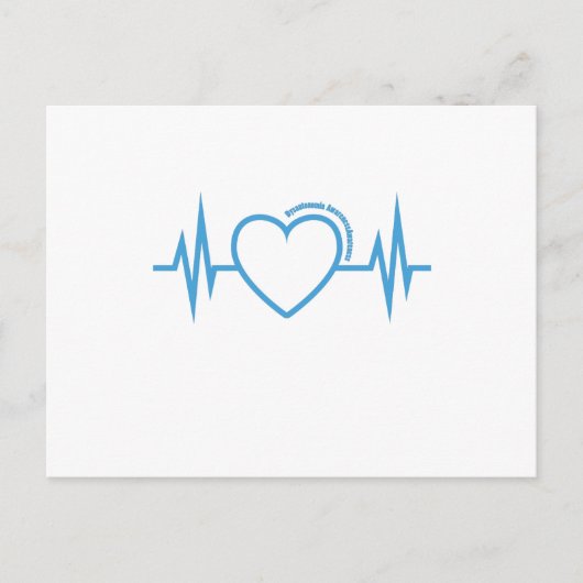 Carte Postale Dysautonomia Sensibilisation POTS Ruban Turquoise (Devant)