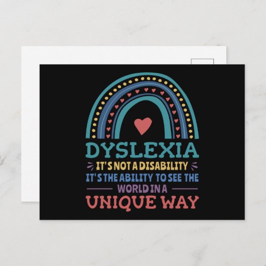 Carte Postale Dyslexia (Devant / Derrière)