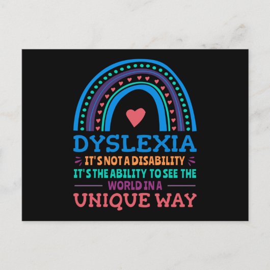 Carte Postale Dyslexia (Devant)