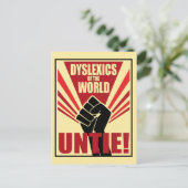 Carte Postale Dyslexiques du monde untie ! propagande soviétique (Debout devant)