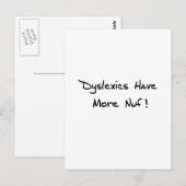 Carte Postale Dyslexiques Ont Plus De Nuf ! (Devant / Derrière)