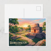Carte Postale Dzibilchaltún Mérida Mexique (Devant / Derrière)