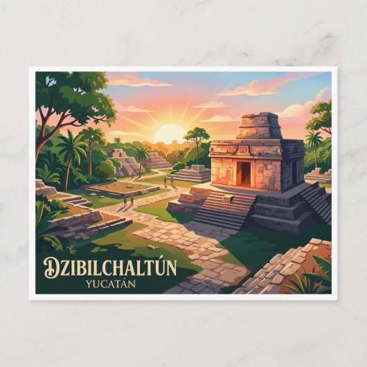 Carte Postale Dzibilchaltún Mérida Mexique (Devant)