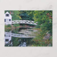 É.-A., États-Unis, Maine. Pont sur l'étang à Some