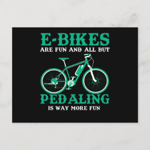 Carte Postale E-Bike Fun Redaling Way Plus Vélo amusant