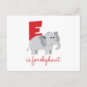 Carte Postale E Est Pour Elephant (Devant)