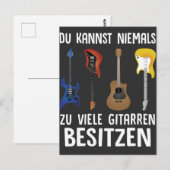 Carte Postale E-Gitarre Akustikgitarre Rock Musiker Basse Gitarr (Devant / Derrière)