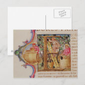 Carte Postale 'E' initial historique représentant la cueillette (Devant / Derrière)