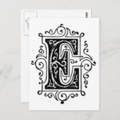 Carte Postale E Lettre décorative (Devant / Derrière)