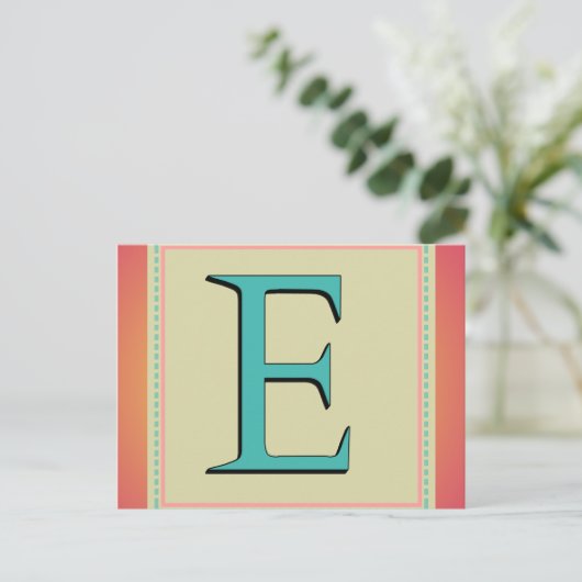 CARTE POSTALE E LETTRE MONOGRAMME (Debout devant)