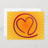 Carte Postale e m a i i l 4 o u | radiale jaune (Devant / Derrière)