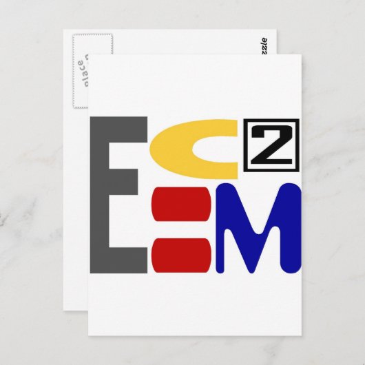 CARTE POSTALE E=MC2 (Devant / Derrière)