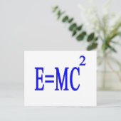 Carte Postale E=MC 2 (bleu) (Debout devant)