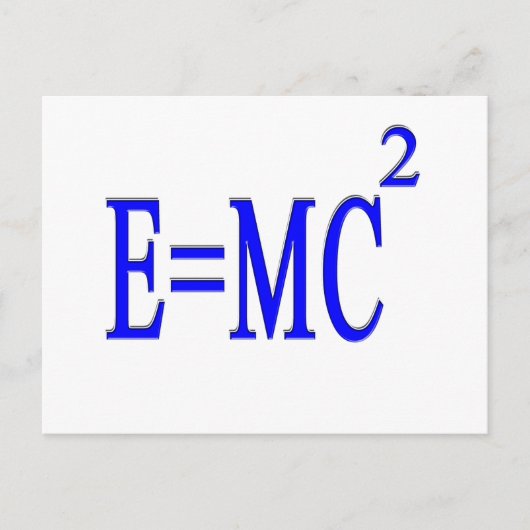 Carte Postale E=MC 2 (bleu) (Devant)